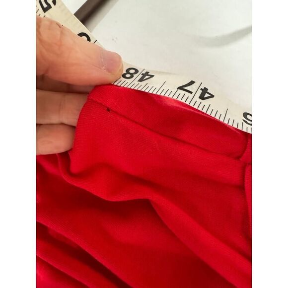 Chicos Maxi Dress Empire Waist Rayon Red Sleeveless - Size 0 Petite - Picture 10 of 10
